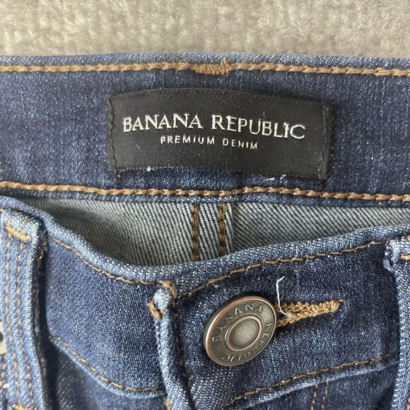 Banana Republic Jeans Womens 27 Skinny Dark Wash Stretch Denim Pants Blue Casual - Picture 4 of 12